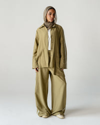 Olive Stripe Linen Co-ord Set