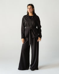 Black Belted Zip Set
