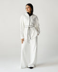 White Belted Zip Set