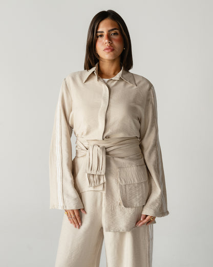Stripe Linen Co-ord Set
