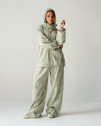 Sage Green Daisy Linen Set