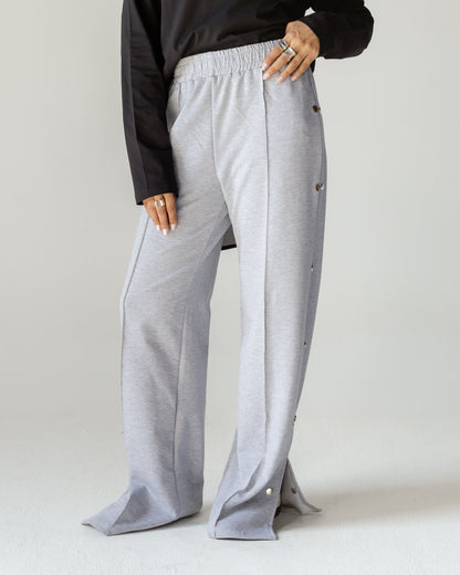 Side Button Wide Pants