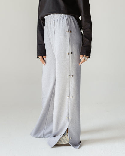 Side Button Wide Pants