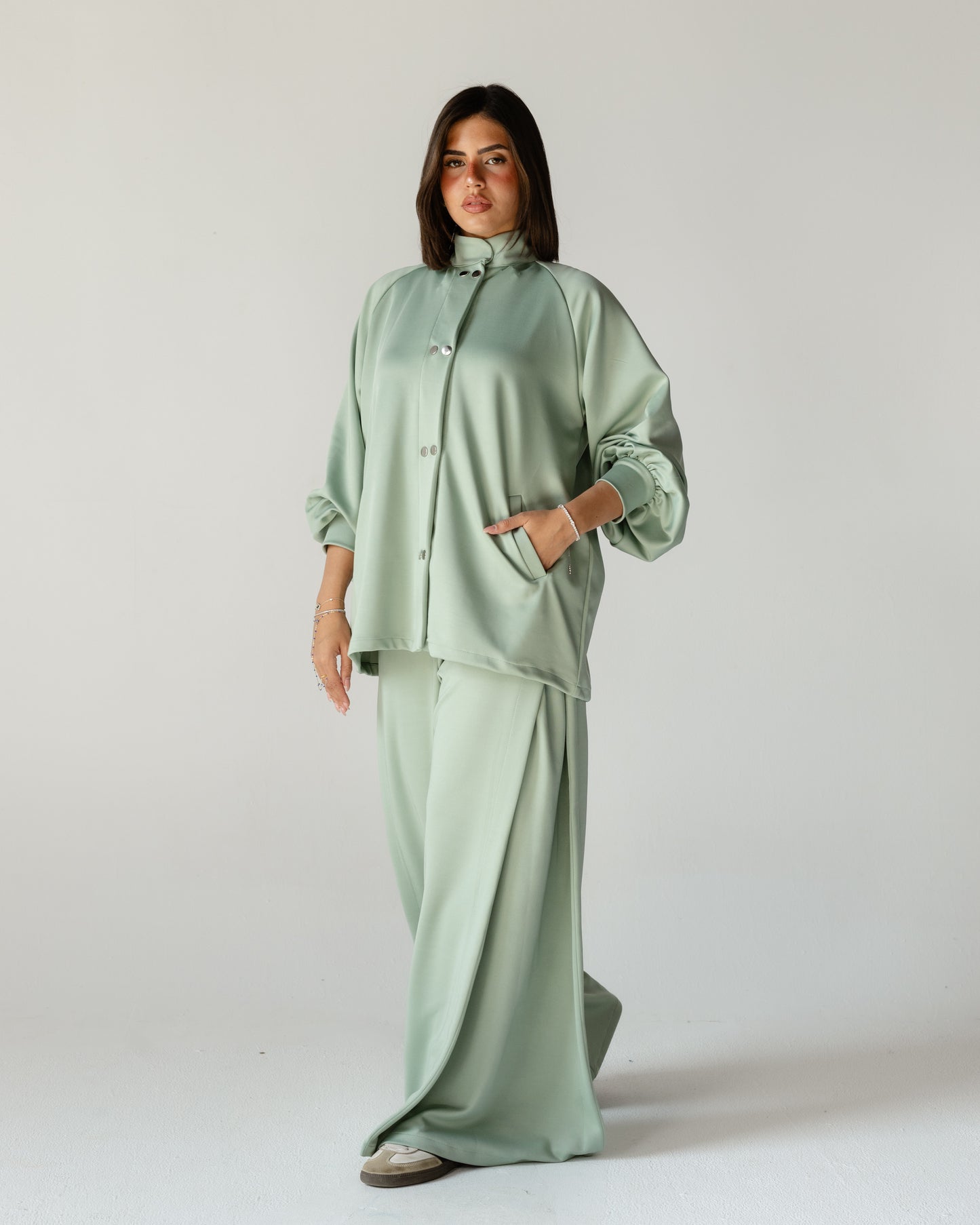 Mint Green Relaxed Snap Set
