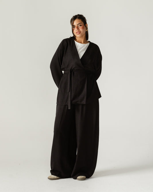 Black Wrap & Flow Set