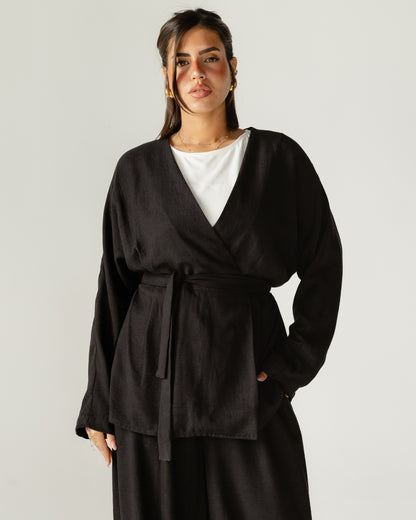 Black Wrap & Flow Set