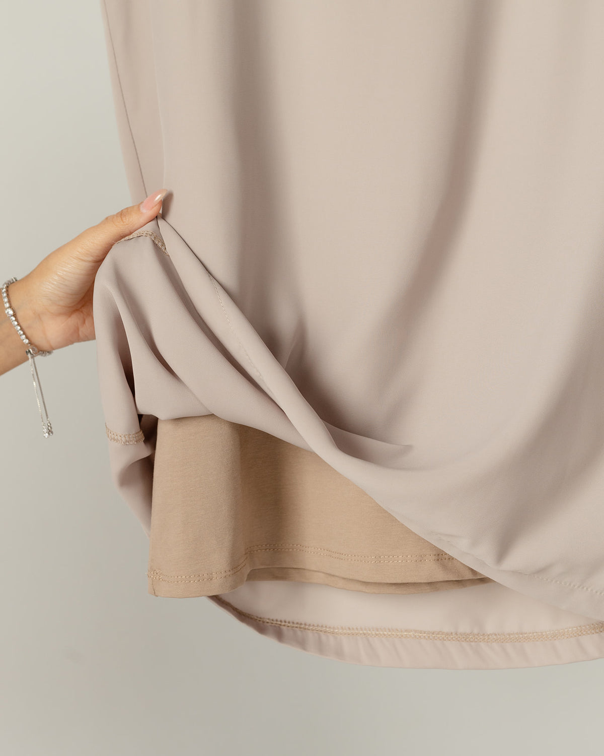 Beige Double Layer Top