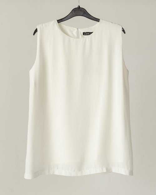 Off White Double Layer Top