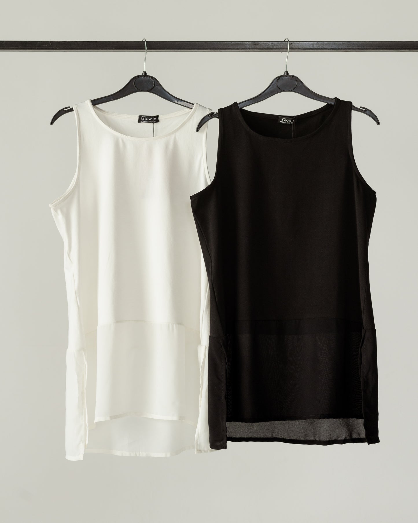 Half & Half Sleeveless Top