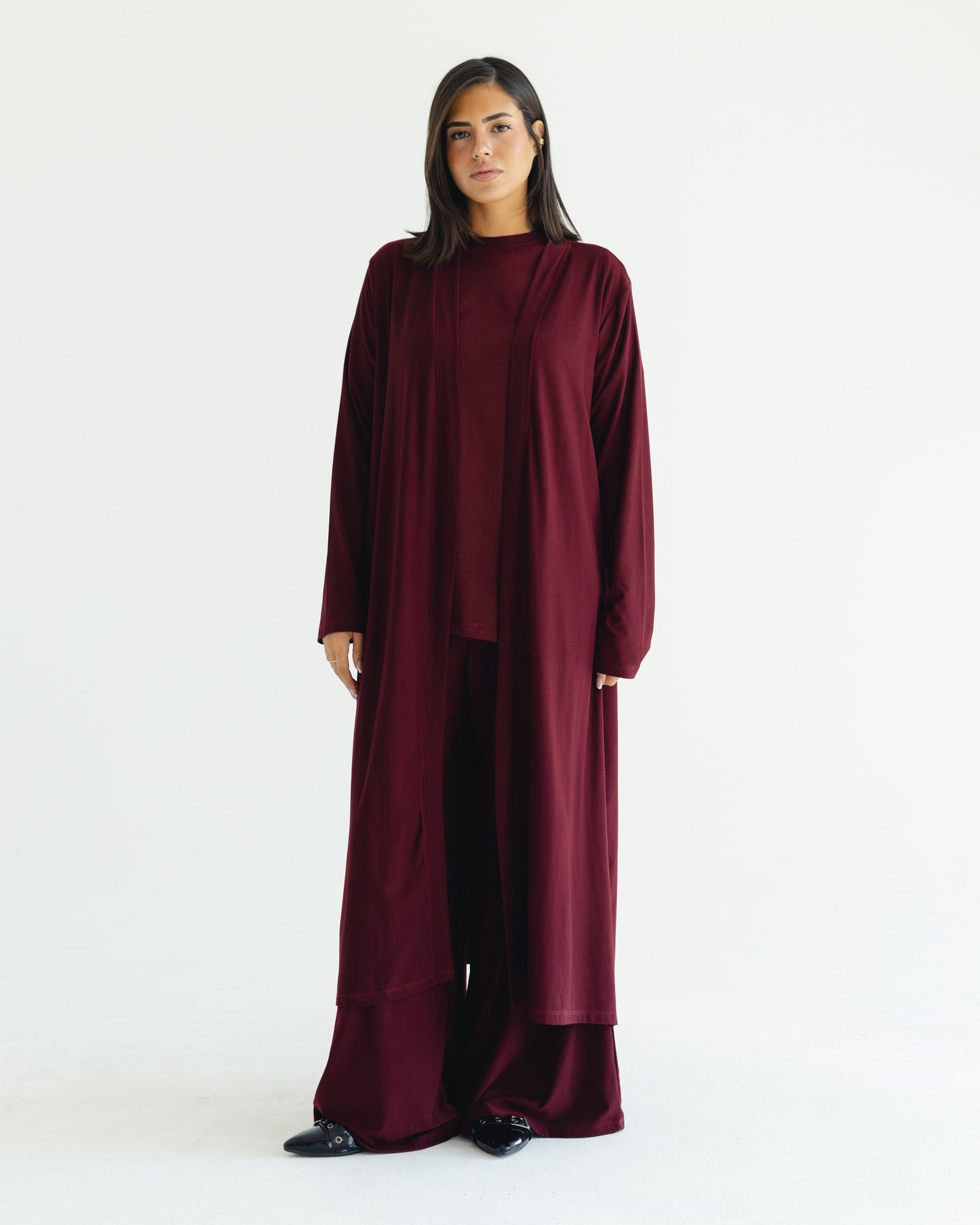 Burgundy Drape Set