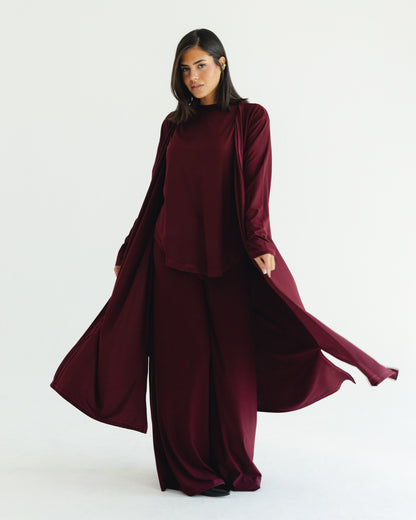 Burgundy Drape Set
