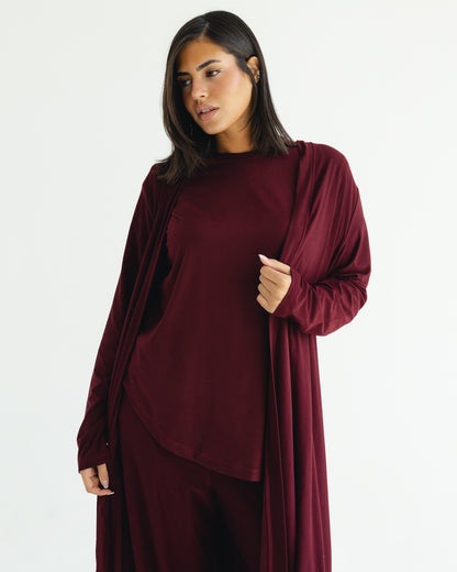 Burgundy Drape Set