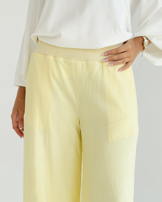 Yellow Wide-Leg Pants