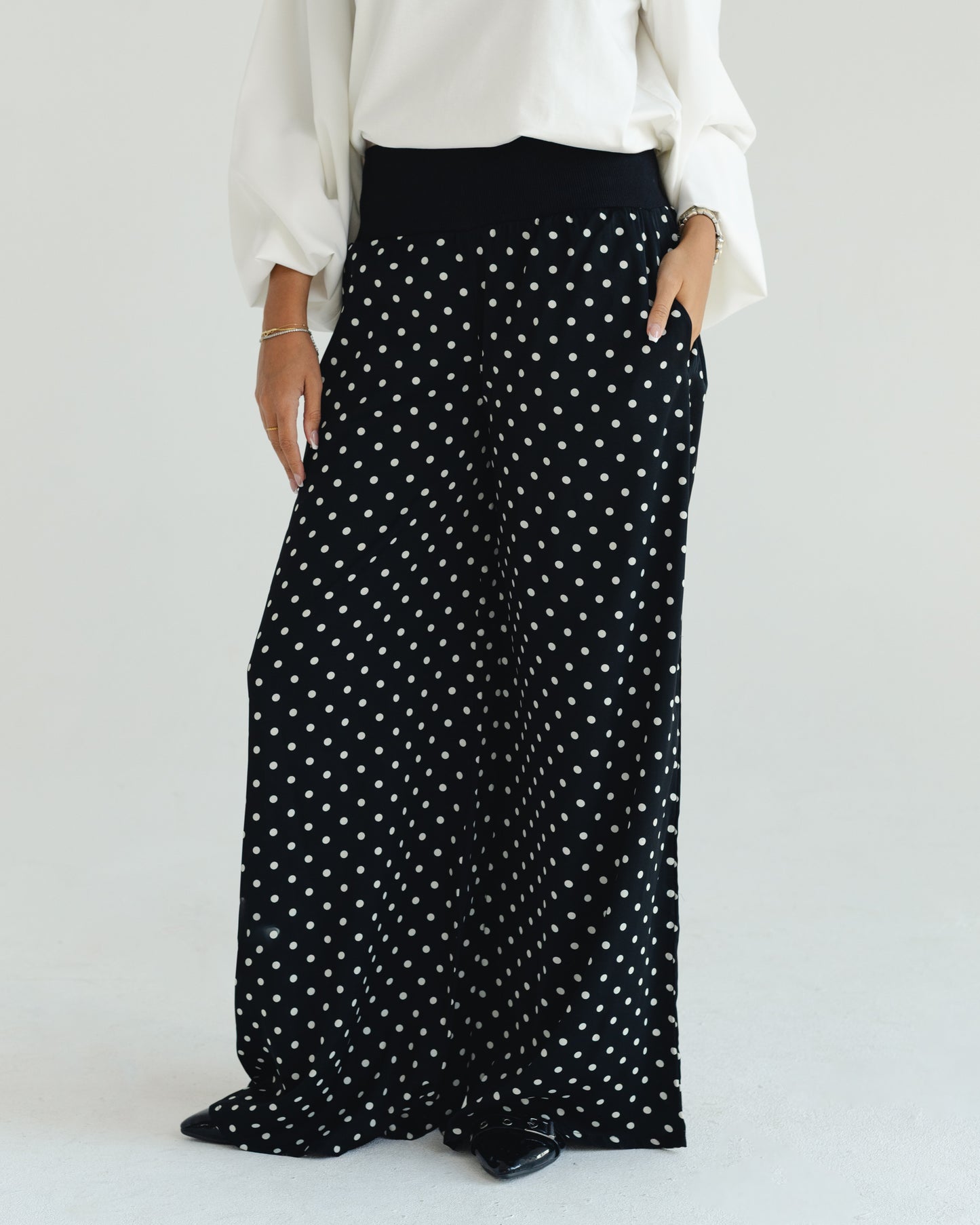 Black Polka Dot Pants