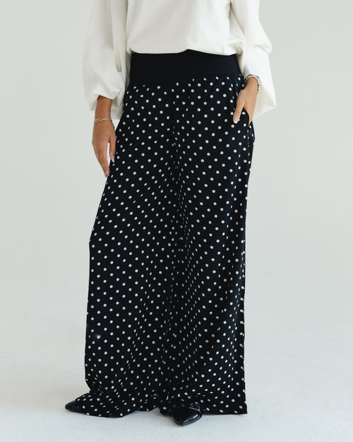 Black Polka Dot Pants