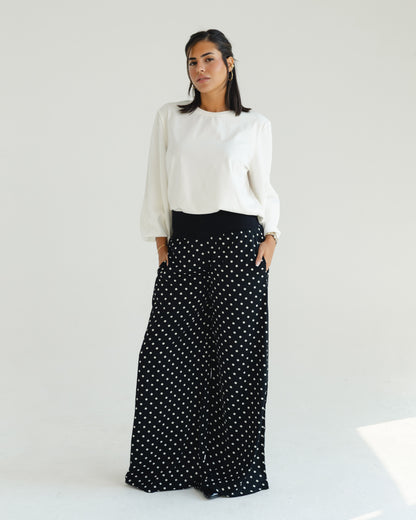 Black Polka Dot Pants