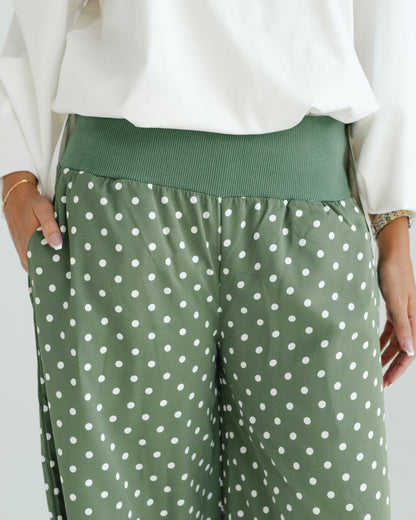 Green Polka Dot Pants