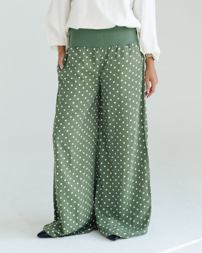 Green Polka Dot Pants