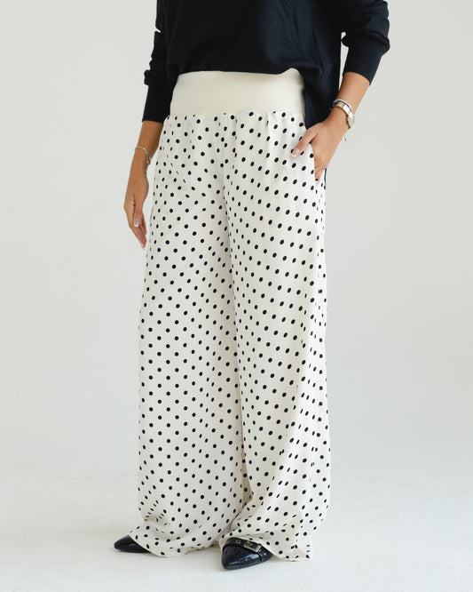 White Polka Dot Pants