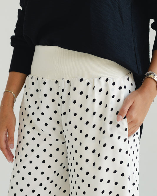 White Polka Dot Pants
