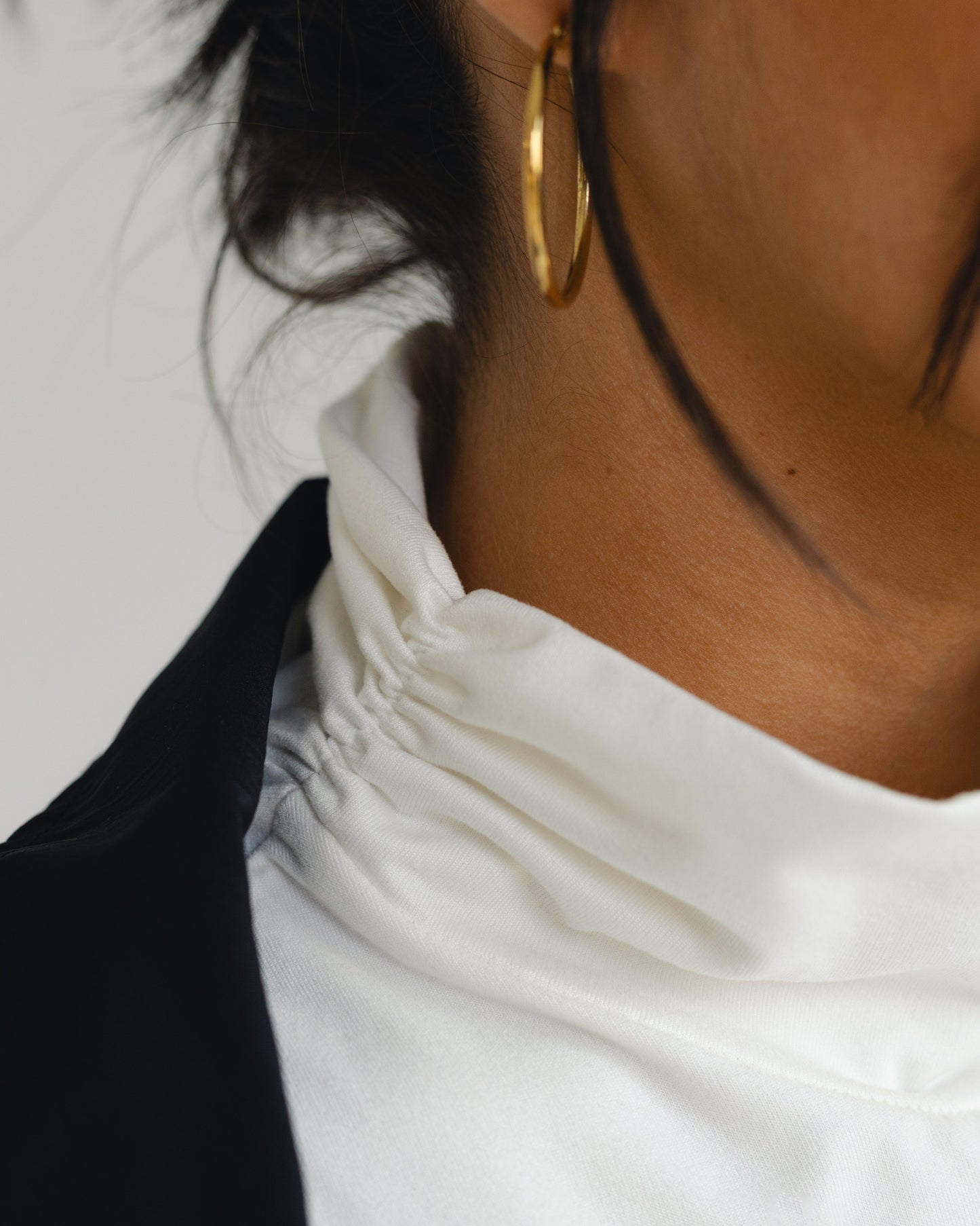 White Mock-Neck Tank