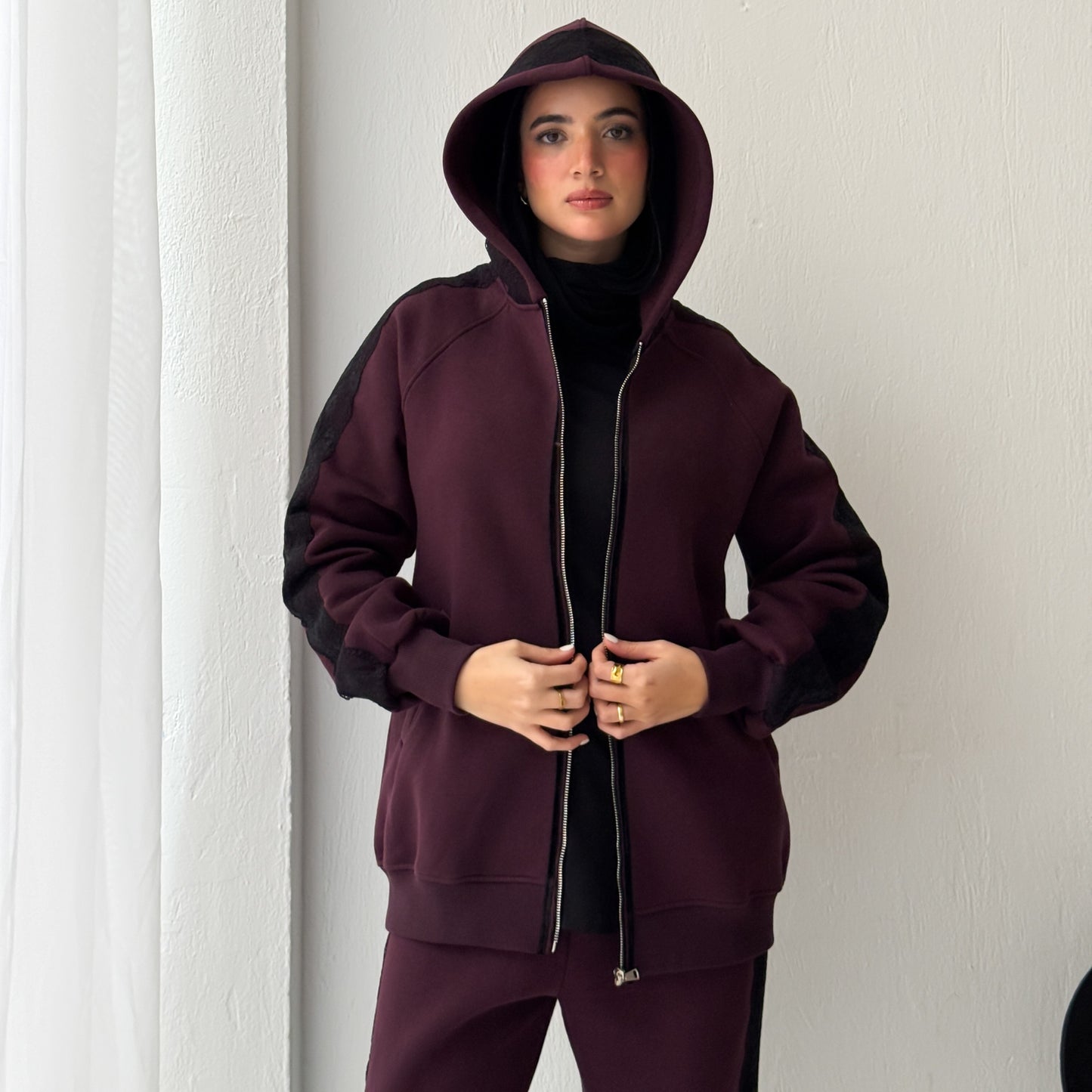 Burgundy Lace Track Set