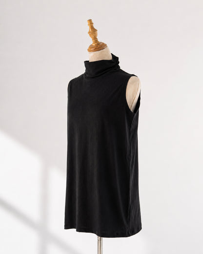 Black Mock-Neck Tank