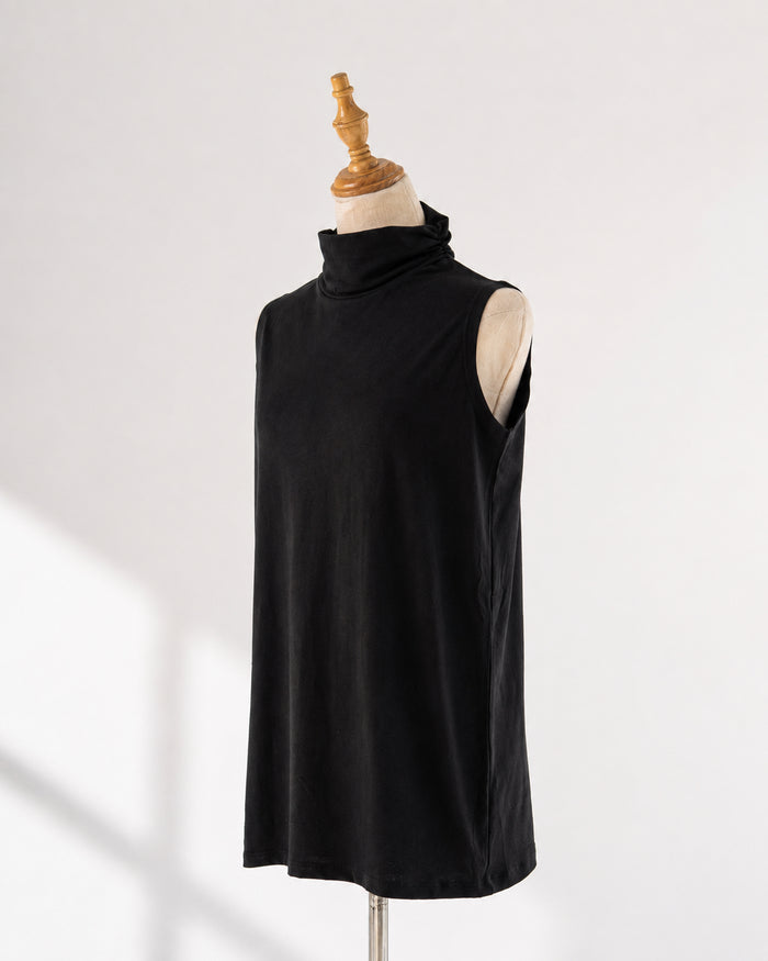 Black Mock-Neck Tank