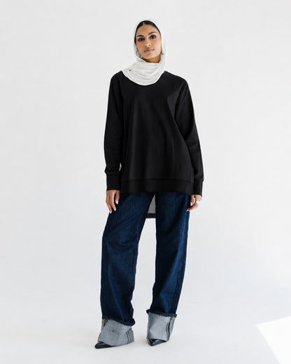 Noir Contrast Back Top