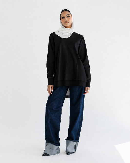 Noir Contrast Back Top