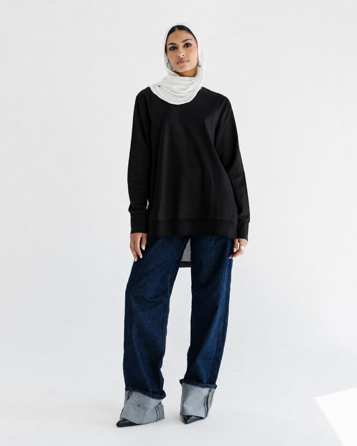 Noir Contrast Back Top