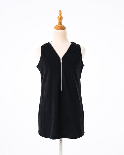 Black Zip-Front Tank