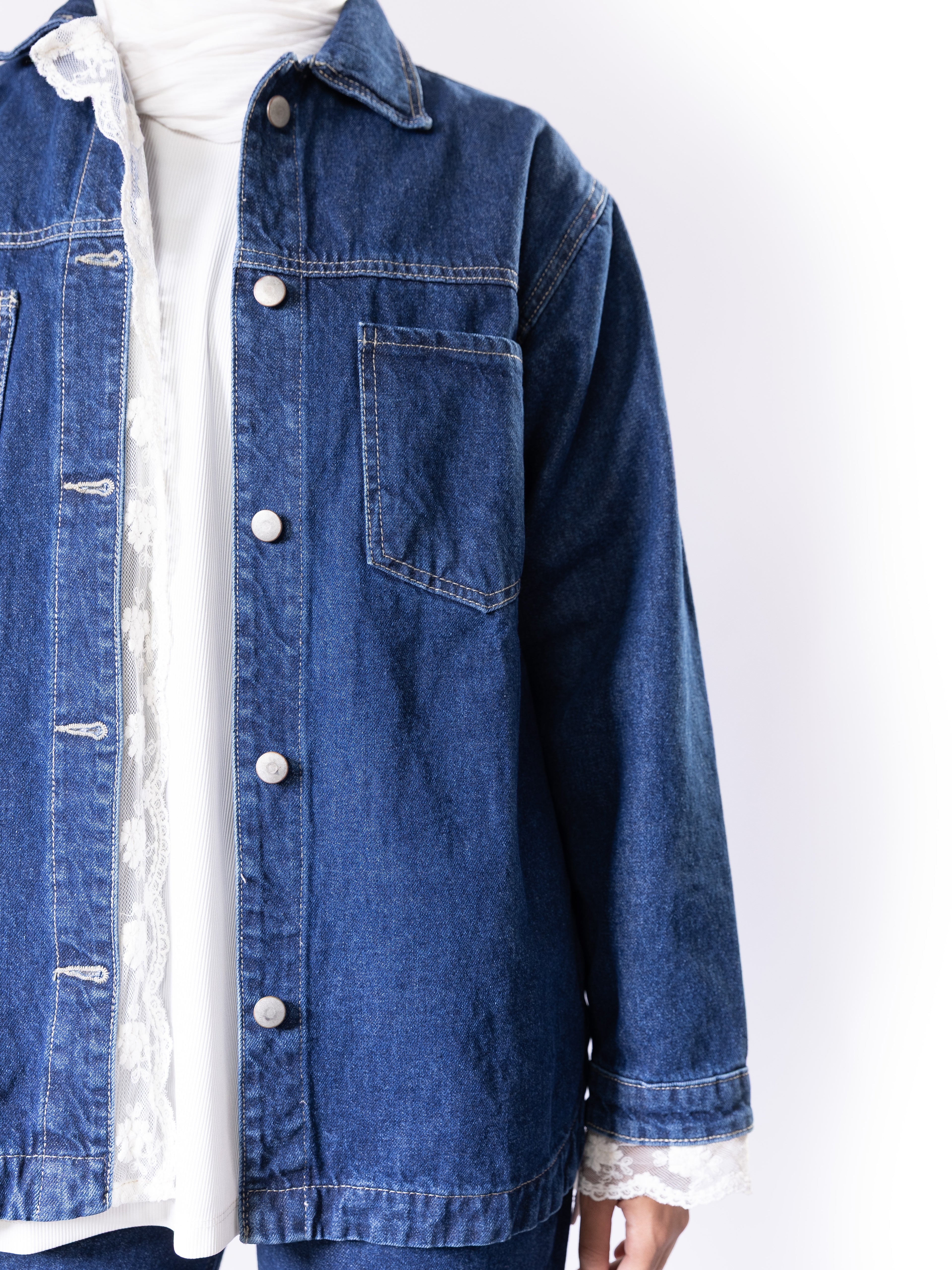 Lace Night Jeans  Jacket