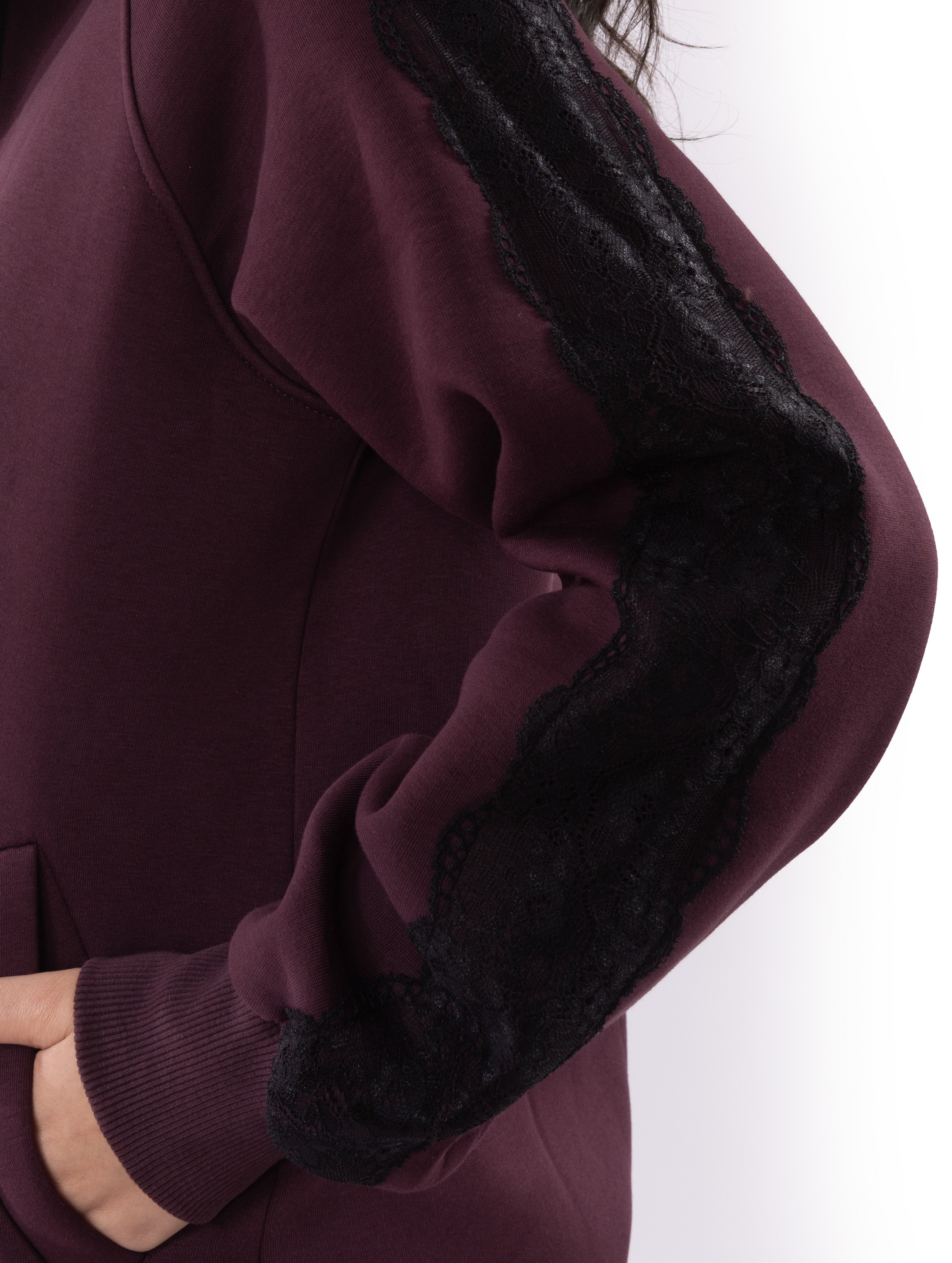 Burgundy Lace Tracksuit