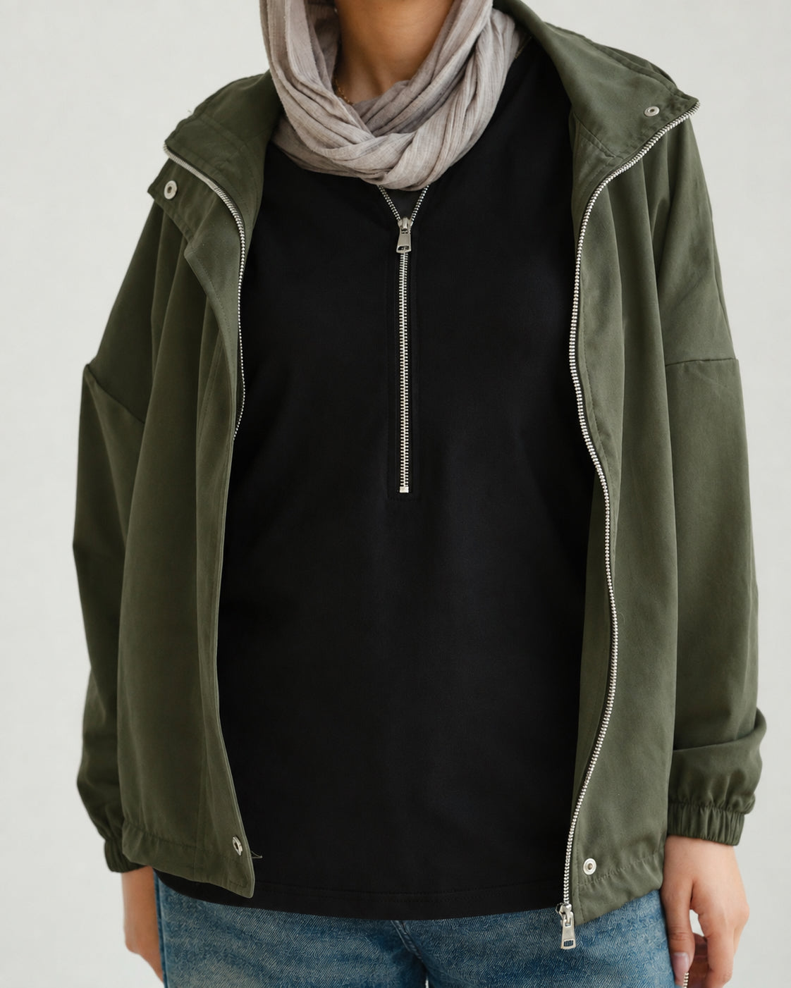 Black Zip-Front Tank