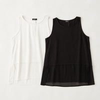Half & Half Sleeveless Top