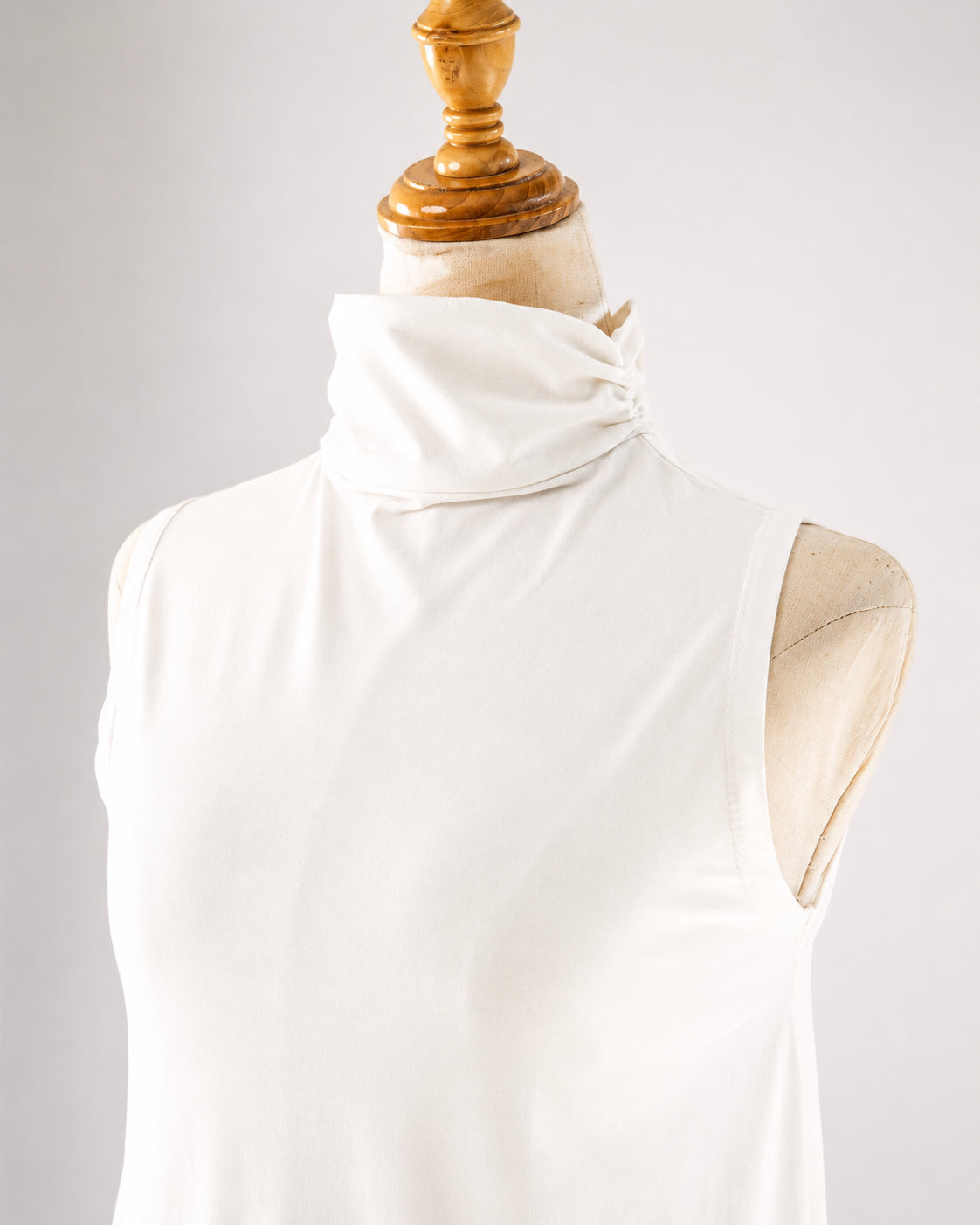White Mock-Neck Tank