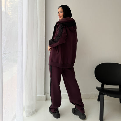 Burgundy Lace Track Set