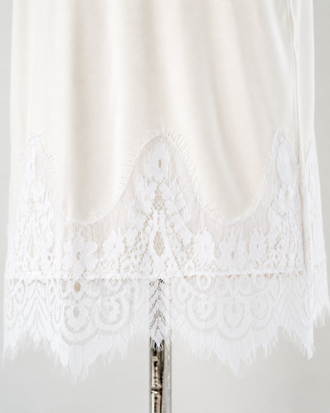 Ivory Lace-Hem Tank