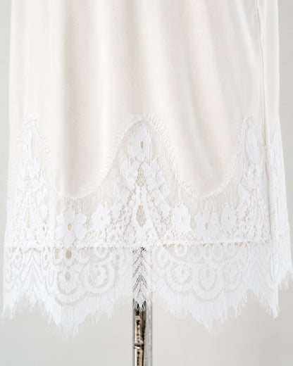 Ivory Lace-Hem Tank