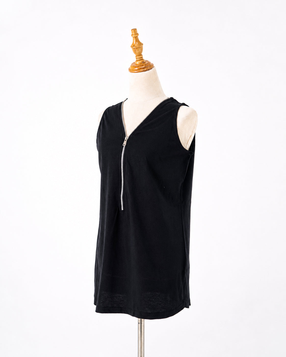 Black Zip-Front Tank