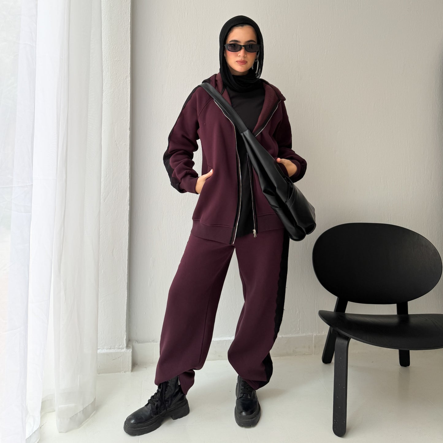 Burgundy Lace Track Set