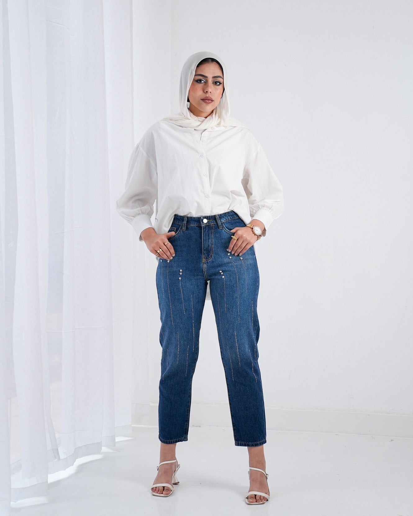 Glimmer Denim Pants