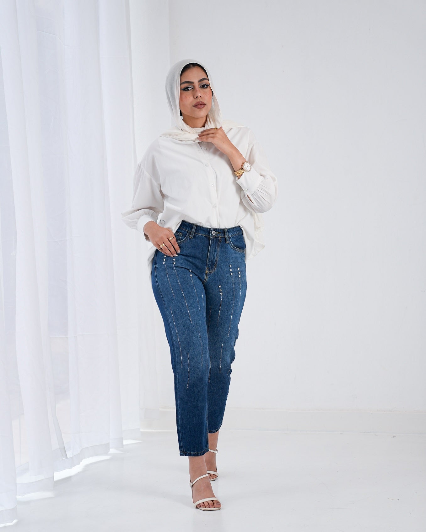 Glimmer Denim Pants