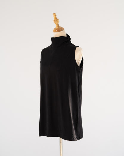 Black Mock-Neck Tank