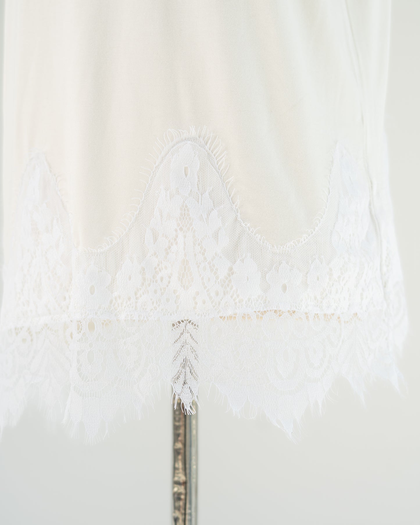 Ivory Lace-Hem Tank