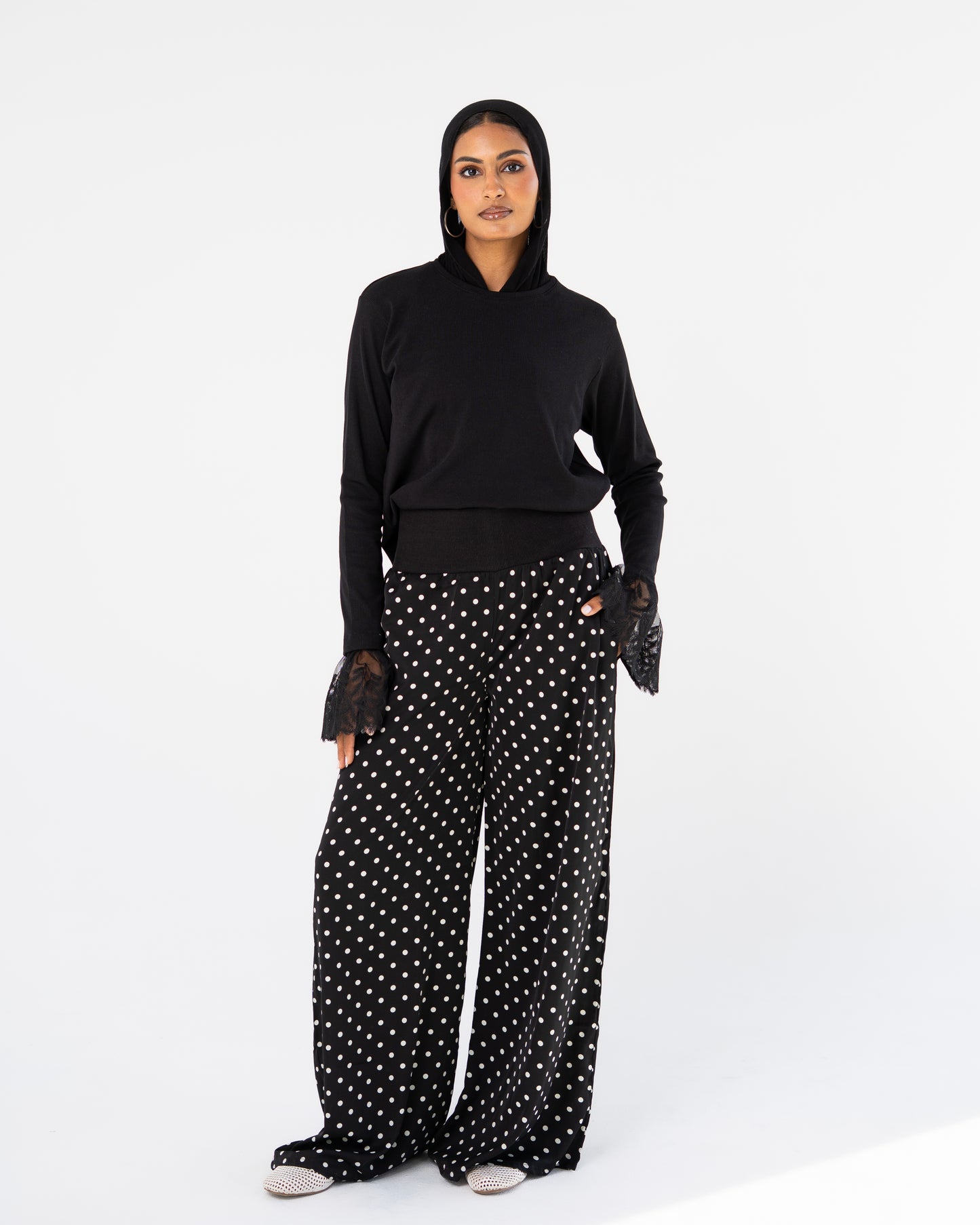 Black Polka Dot Pants