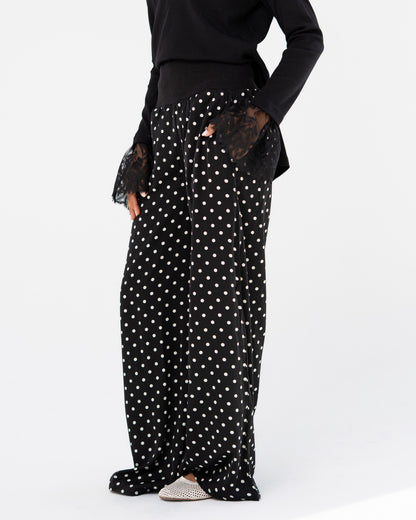 Black Polka Dot Pants