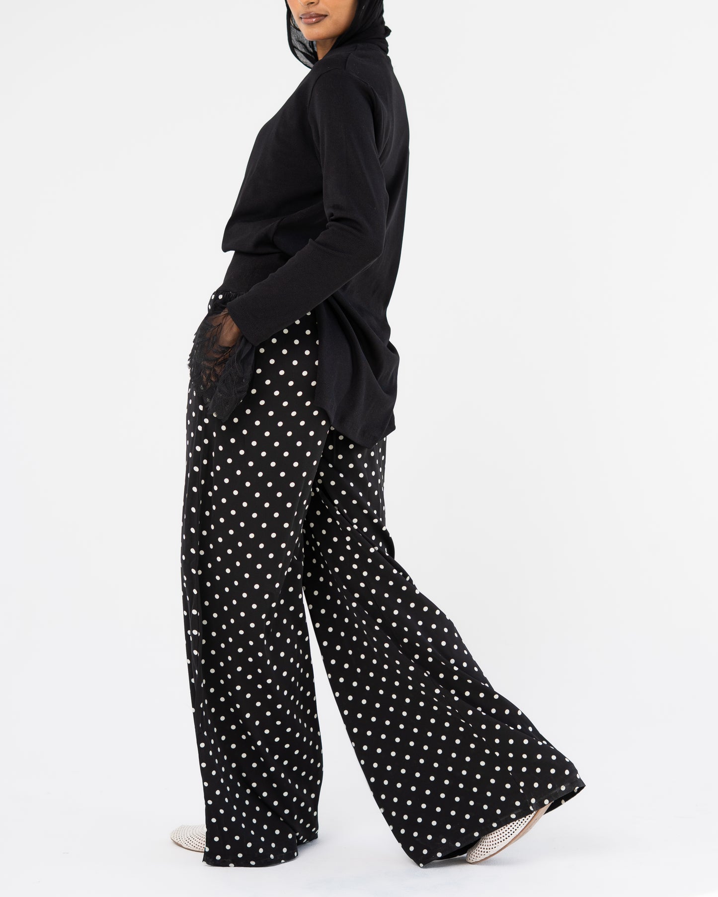 Black Polka Dot Pants