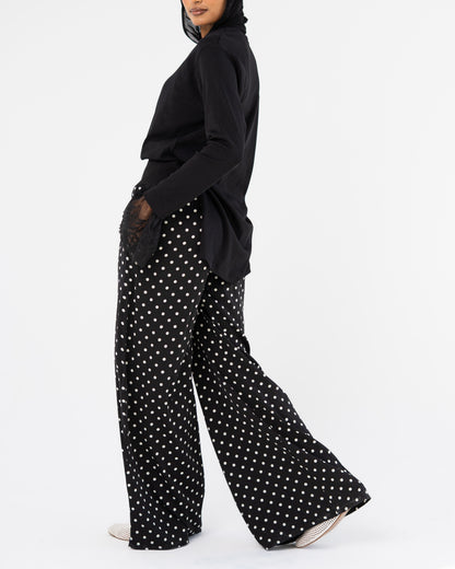 Black Polka Dot Pants